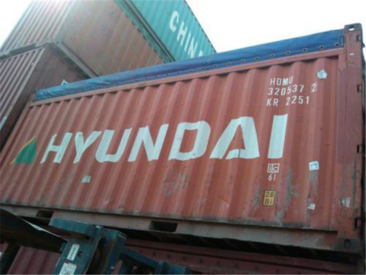 Cina Red Second Hand 20ft Buka Top Container Untuk Angkutan Maritim dan Darat pemasok