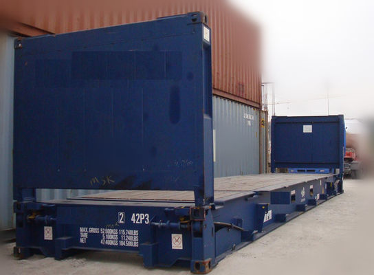 Cina Tangan Kedua 20ft Flat Rack Container / Used Sea Box Containers Dijual pemasok