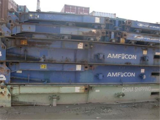 Cina Standar Internasional yang Digunakan Rack Flat Container 20gp Steel Dry Cargo Container pemasok