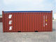 Red Second Hand 20ft Buka Top Container Untuk Angkutan Maritim dan Darat pemasok