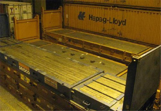 Cina 20GP Steel Dry Used Flat Rack Containers Berbagai Warna Untuk Pengiriman pemasok