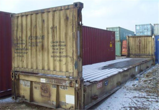Cina Transport Intermodal 20ft Flat Rack Container Dimensions 5.90m * 2.35m pemasok